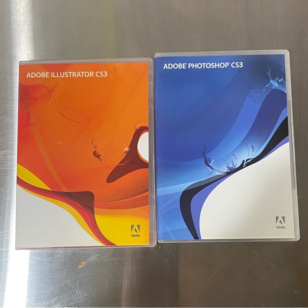Illustrator and Photoshop CS3 Software Set - Orange and Blue